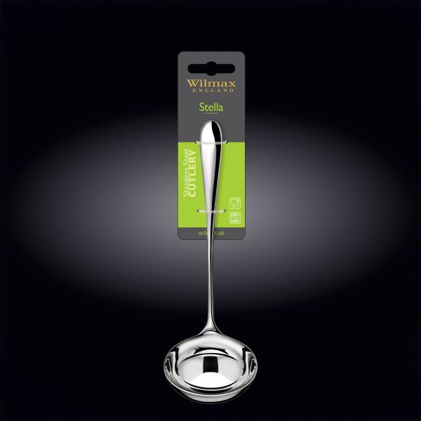 Wilmax Stella 26cm Steel Ladle – Elegant Silver Kitchen Tool