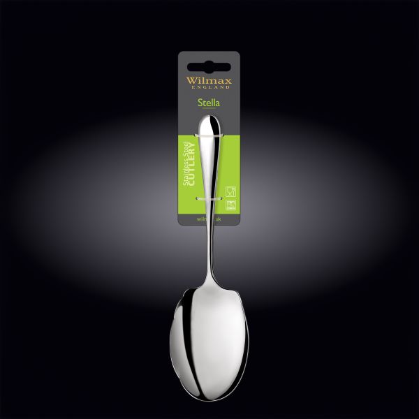 Wilmax Stella 28cm Steel Rice Serving Spoon – Silver