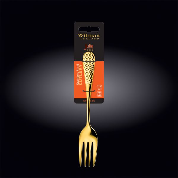 Wilmax Julia 23 cm Stainless Steel Serving Fork – Gold