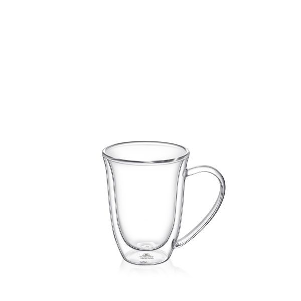 Wilmax Double Wall Glass Cup - Elegant & Heat Insulated