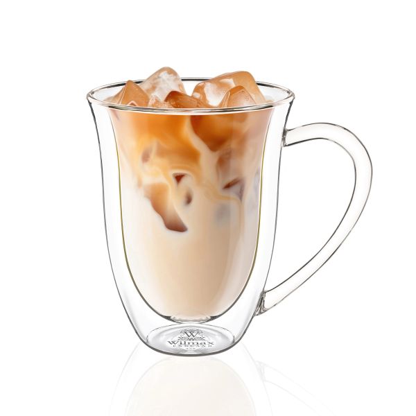 Wilmax Double Wall Glass Cup - Elegant & Heat Insulated
