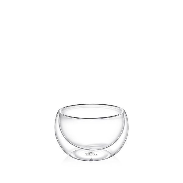 Wilmax Double Wall Glass Bowl - Stylish & Heat Insulated