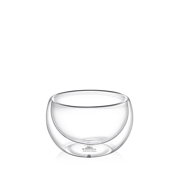 Wilmax Double Wall Glass Bowl - Stylish & Heat Insulated