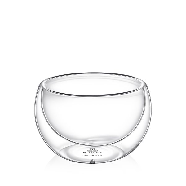 Wilmax Double Wall Glass Bowl - Stylish & Heat Insulated
