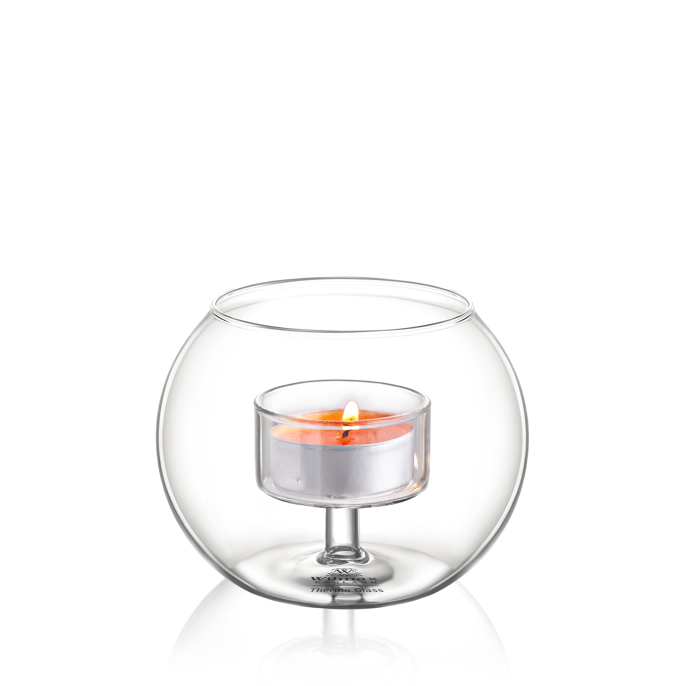 Wilmax Thermo Glass Candle Holder 12×10cm – Elegant
