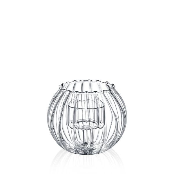 Wilmax Segment Glass Candle Holder 12×10cm – Elegant