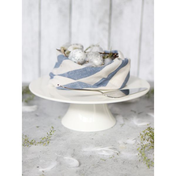 Wilmax 25cm Cake Plate with Base - White Elegant