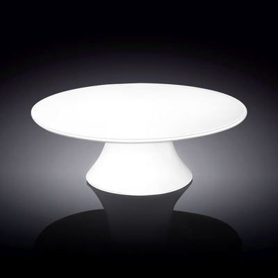 Wilmax 30cm Cake Plate with Base - White Porcelain