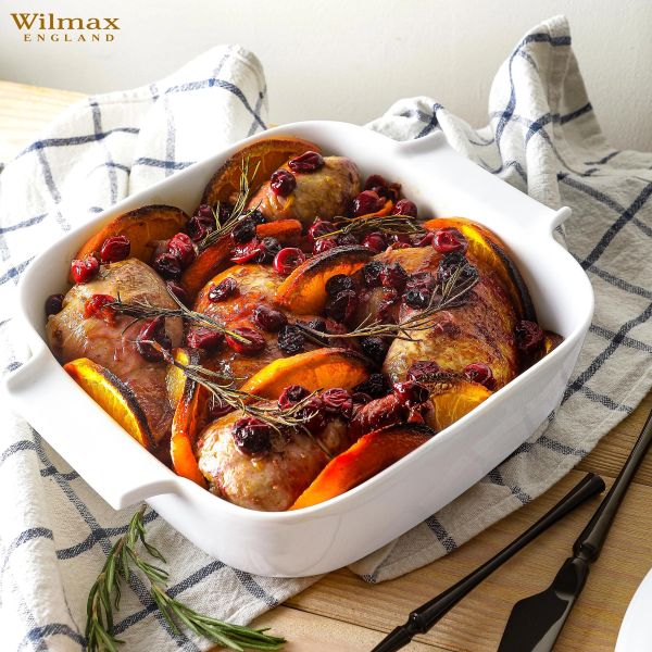 Wilmax 20cm Square Oven Dish - White Porcelain