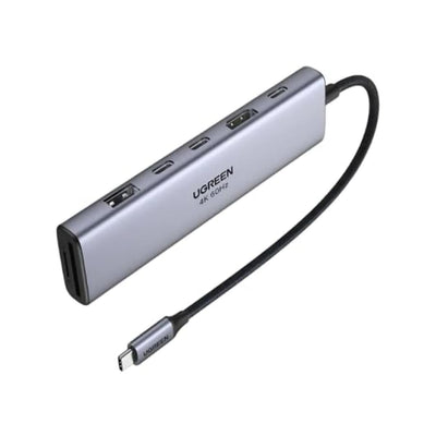 موزع USB-C متعدد الوظائف 7 في 1 من UGREEN بقدرة 100 واط بتقنية الشحن السريع PD ومحول HDMI بدقة 4K - CM511