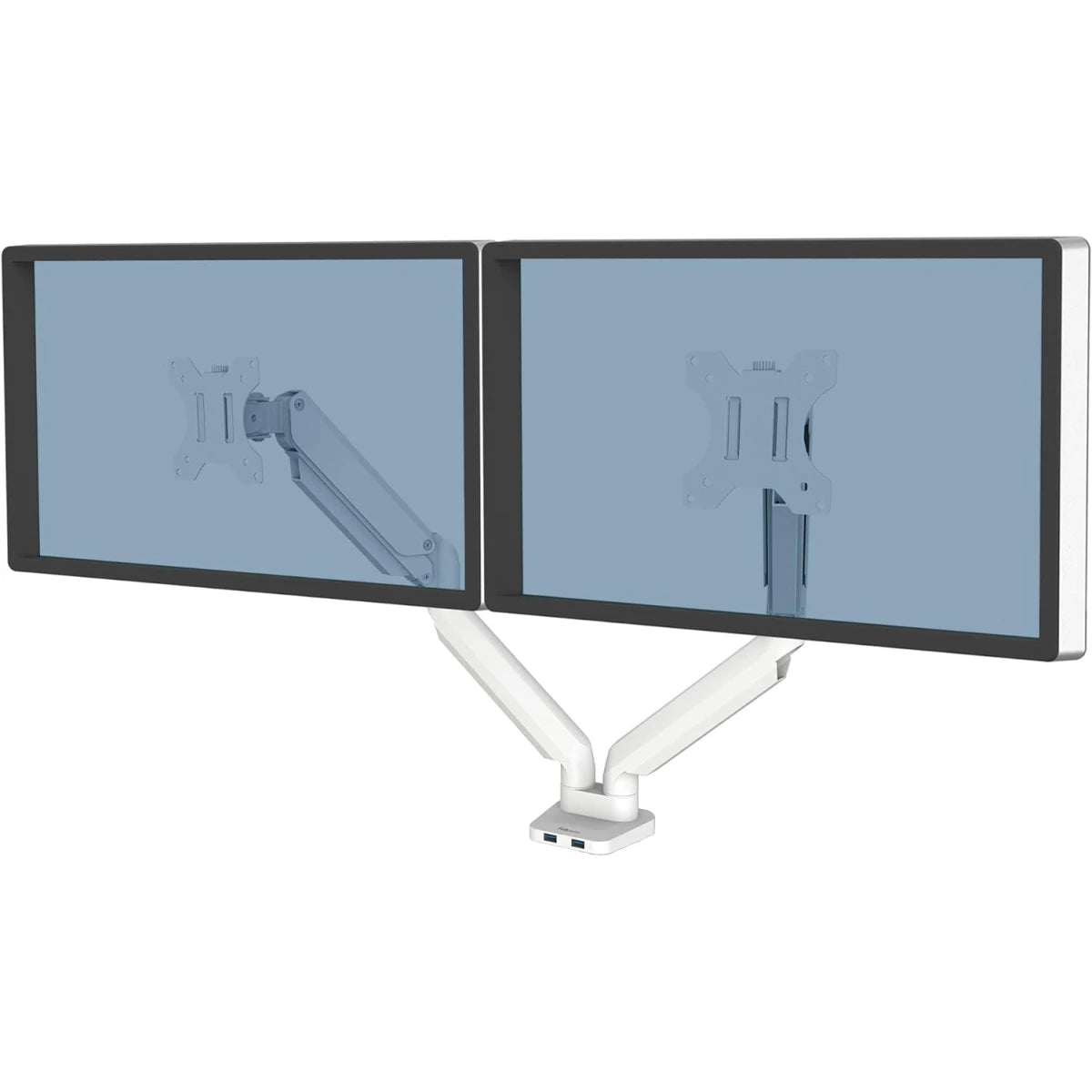 Fellowes Platinum Series Adjustable Dual Monitor Arm - White