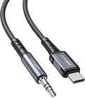 ACEFAST Lightning to 3.5mm Audio Cable - Hi-Fi Distortion-Free Sound for iPhone, iPad, iPod (1.2m/3.9ft) - Black C1-06