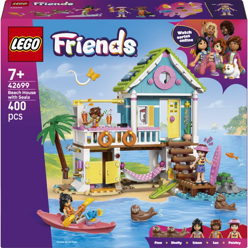 LEGO Friends Beach House with Seals – 400 Pieces | Set 42699