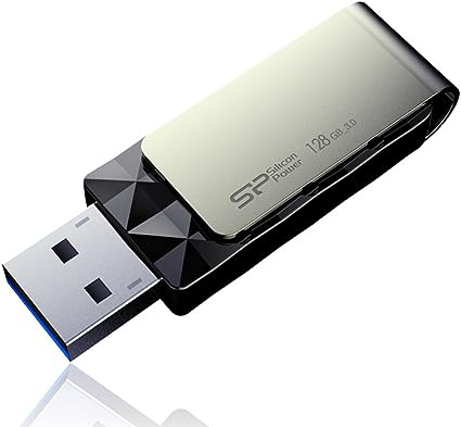فلاش USB B30 من Silicon-Power بسعة 128 جيجابايت باللون الأسود