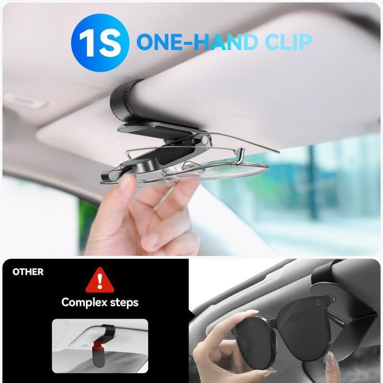 Joyroom R-ZS511 Sunglasses Holder for Car Visor – Black
