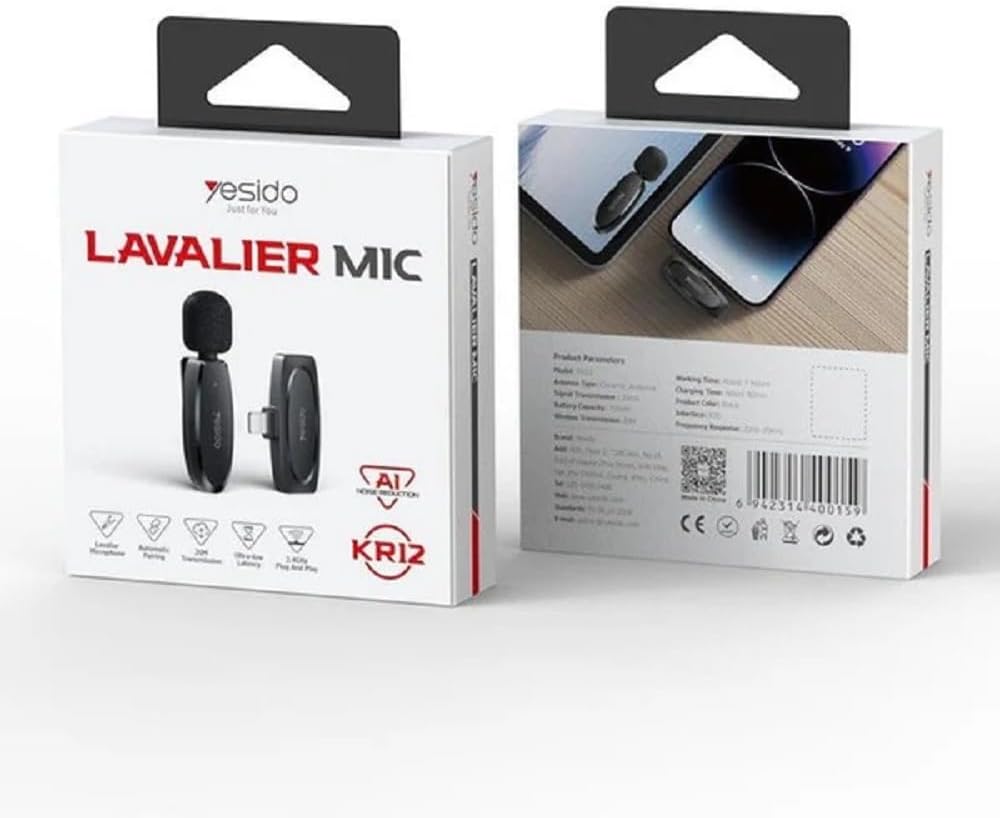 YESIDO KR12 Wireless Microphone with Lightning Connector