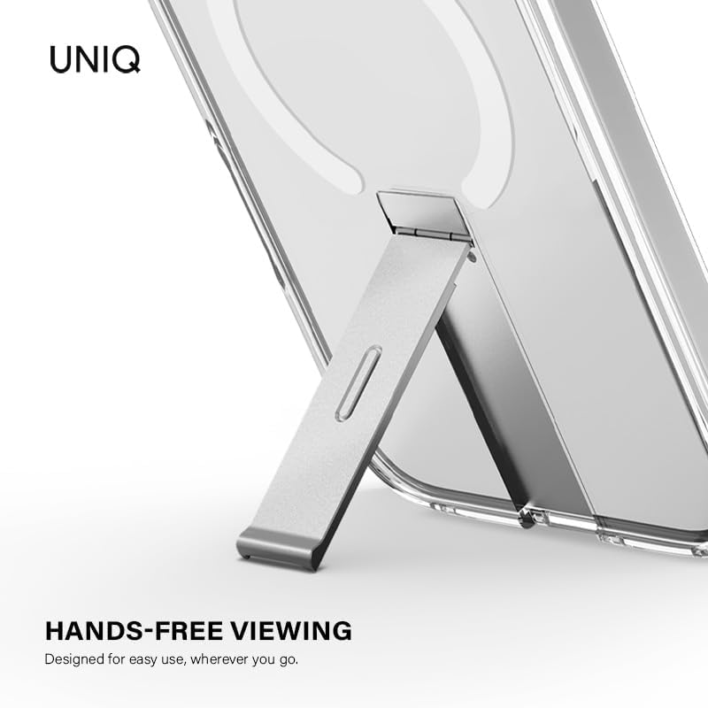 UNIQ HYBRID IPHONE 16 PRO (2024) 6.9 MAGCLICK CHARGING ELEVA WITH VERTICAL STAND - LUCENT (CLEAR)