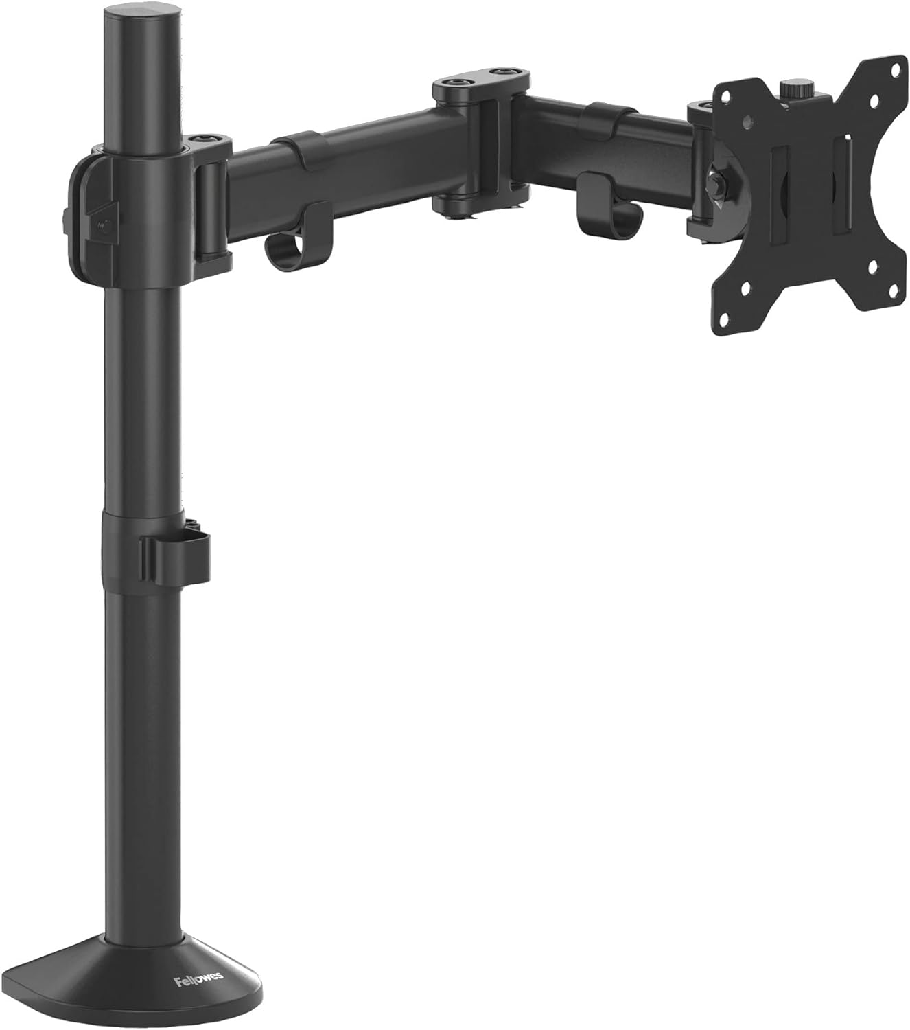 Fellowes Reflex Series Adjustable Computer Monitor Stand for Desk with Single Monitor Arm / 32 Inch Monitor Capacity