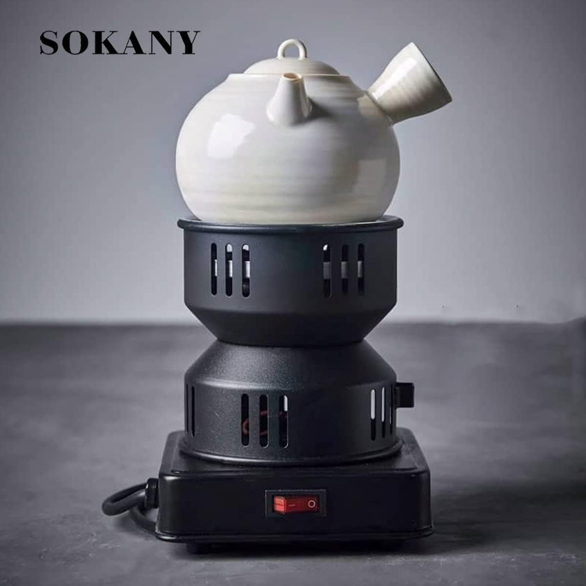 SUKANY 1000 Watts Charcoal Camping Electric Stove Coal Burner 220V - Black