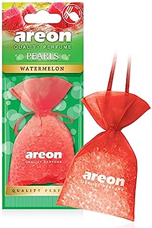 معطر هواء معلق للسيارة والمنزل من AREON Pearls I برائحة البطيخ (عبوة من 3 قطع) 