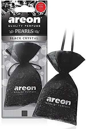 معطر هواء معلق للسيارة والمنزل من AREON Pearls I عطر عالي الجودة I كريستال أسود 