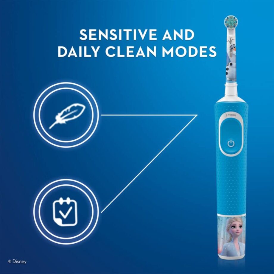 Oral-B by Braun Kids Rechargeable Electric Toothbrush with 4 Disney Frozen themed Stickers