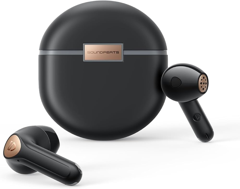 SoundPEATS Air4: Wireless Earbuds, Boosted Bass, 26H Playtime - BLACK
