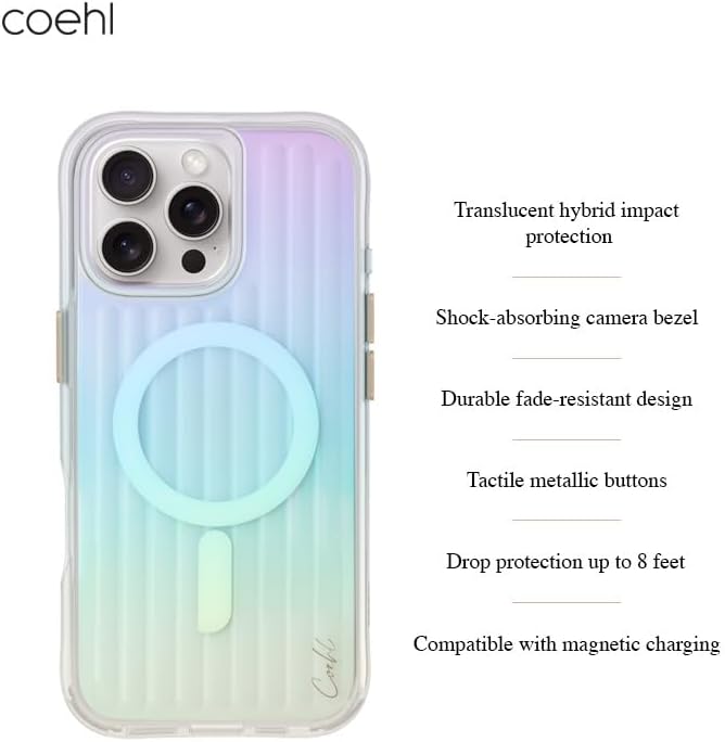 UNIQ COEHL IPHONE 16 PRO (2024) 6.9 MAGNETIC CHARGING LINEAR - IRIDESCENT