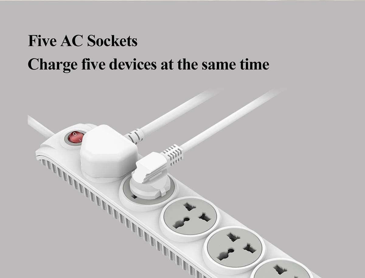 Huntkey Power Strip 5 Outlets 3m Cord Child Safety