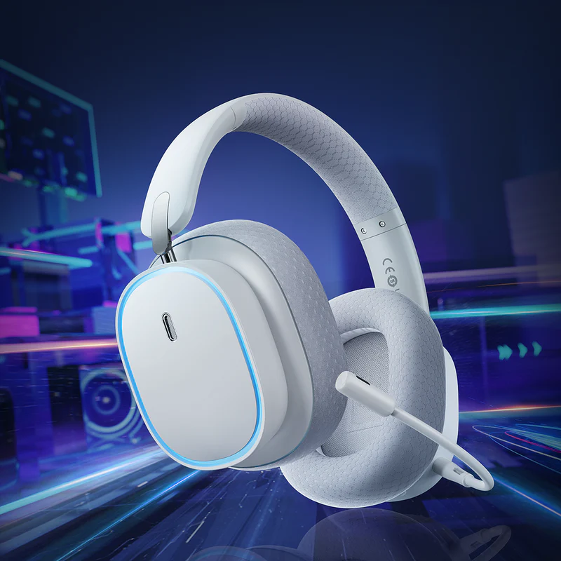 Baseus AeQur GH02 Gaming Wireless Headphones - Moon White