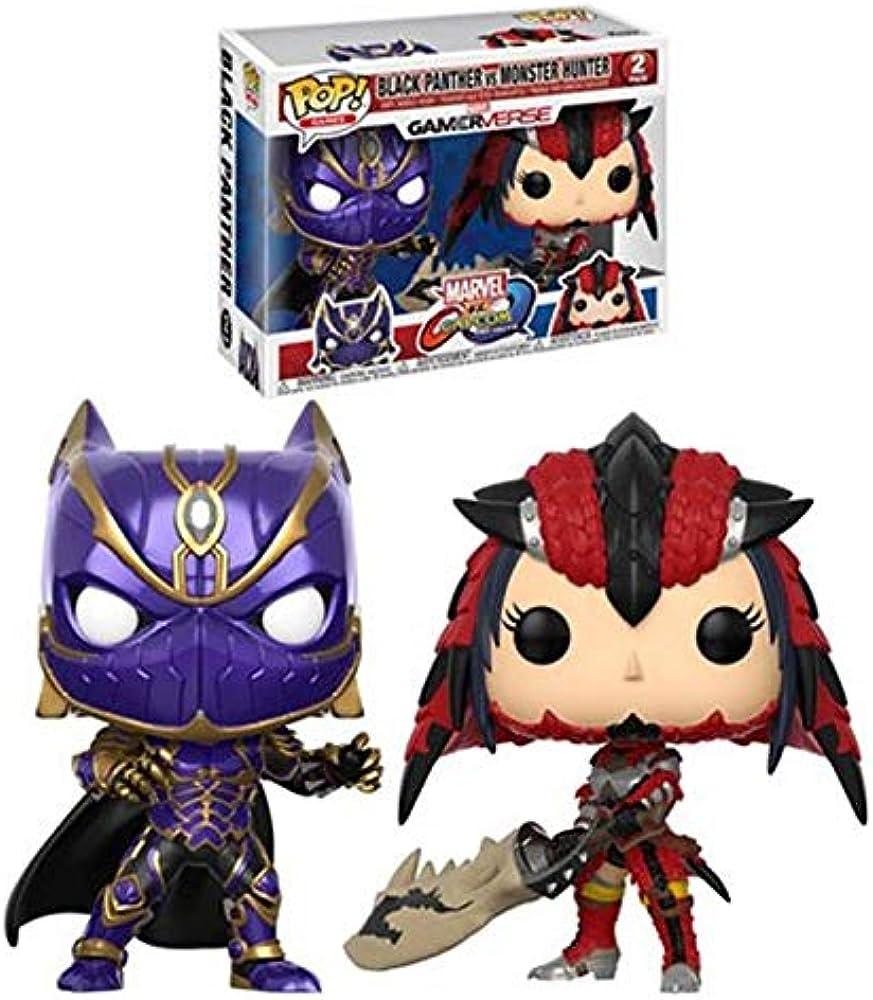 Funko Pop! Games: Marvel Vs. Capcom 2PK - Black Panther Vs. Monster Hunter