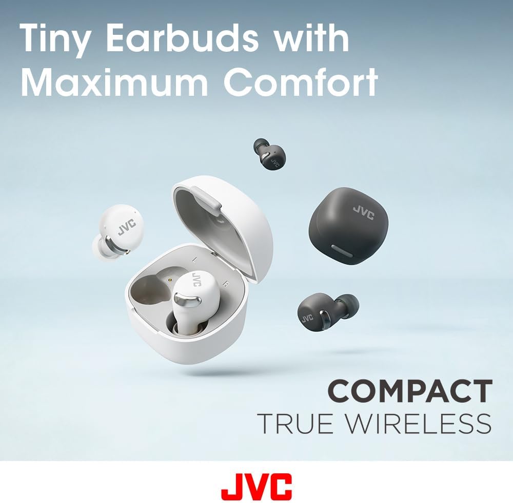 JVC Compact True Wireless Headphones with ANC & Low-Latency Mode