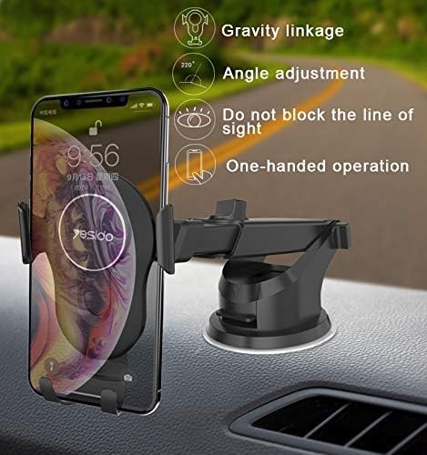 Yesido C44 Car Phone Holder - 360° Rotation Auto Clip