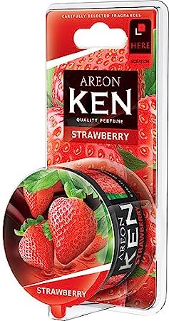 AREON Car Air Freshener Ken Strawberry (can with Open/Close Vent System)