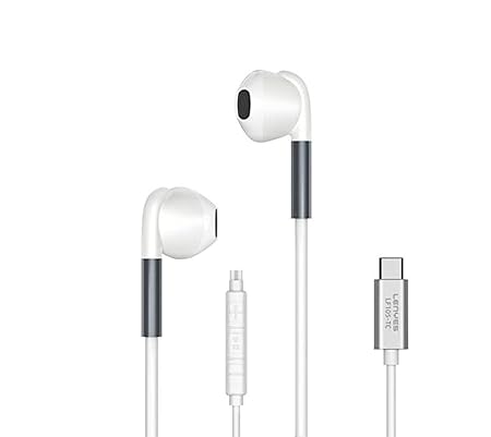 سماعة Lenyes LF105 تايب-C بيضاء – صوت Hi-Fi وراحة تامة
