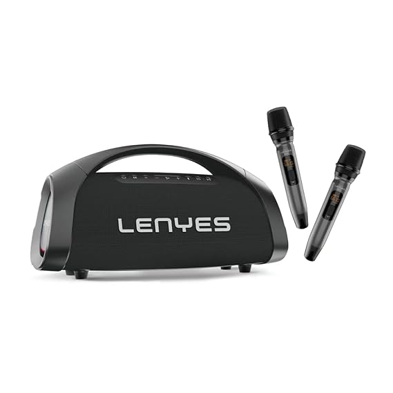 مكبر صوت حفلي Lenyes S873 – 400 واط + مايكروفونين لاسلكيين
