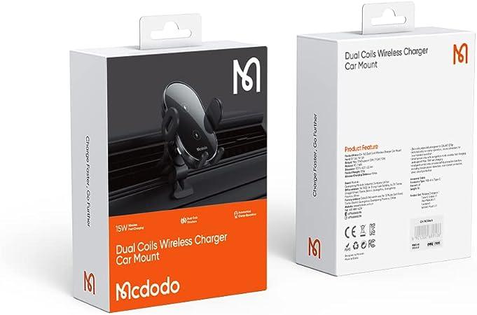 Mcdodo 15W Infrared Wireless Car Charger Mount - Black