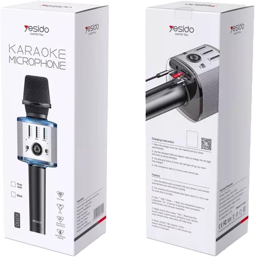 YESIDO KR10 Karaoke Microphone Music Speaker