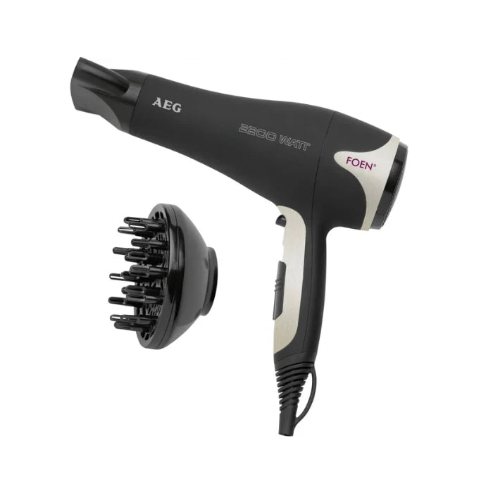 AEG Professional Ionic Hair Dryer HTD 5595 – AC Motor, Volume Diffuser, 360° Nozzle & ECO Mode | Stainless Steel