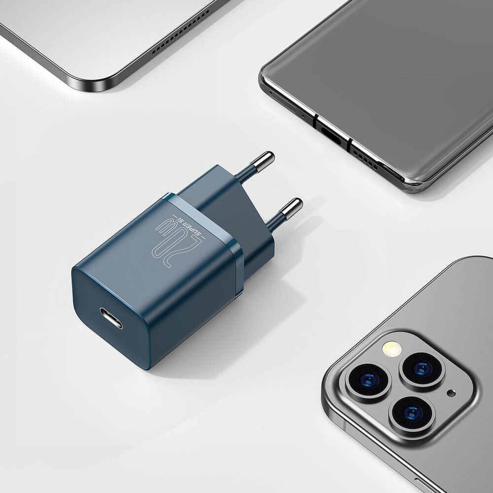 Baseus Super Si USB-C PD Wall Charger 20W - Blue