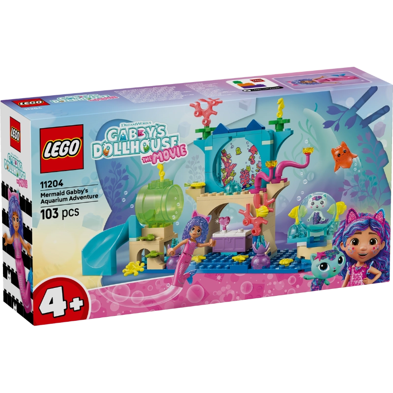 LEGO Gabby's Dollhouse Mermaid Gabby's Aquarium Adventure – 103 Pieces | Set 11204
