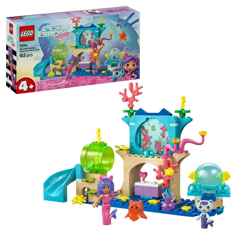 LEGO Gabby's Dollhouse Mermaid Gabby's Aquarium Adventure – 103 Pieces | Set 11204