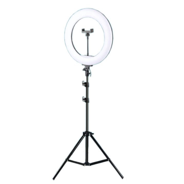 JMARY 12 Inch Selfie Ring Light With Remote & Stand - Black