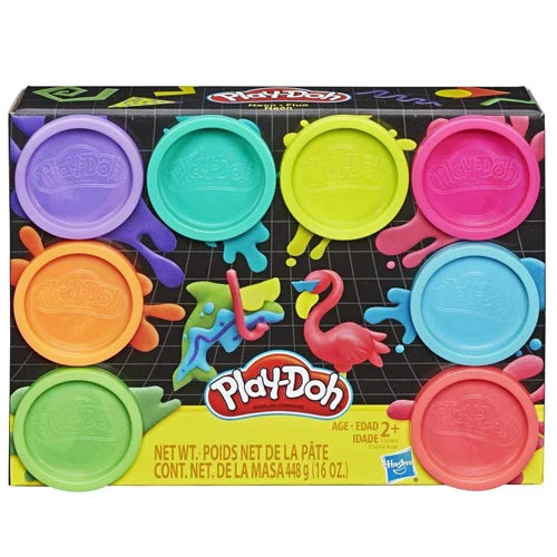 Hasbro Play-Doh 8-Pack Neon Non-Toxic Modeling Compound