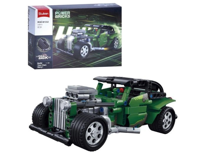 Sluban Green Car Building Set M38-B1332 - Construction Toy