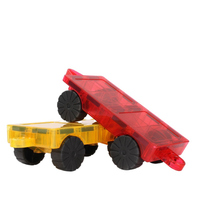 TileTek Magnetic Tile Car Bases, 2-Piece Vehicle Building Pack, Ages 3+