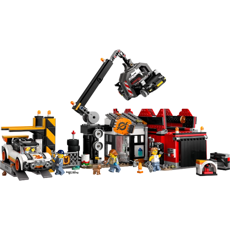 LEGO City Scrap Yard with Cars – 871 Pieces | Set 60472