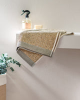 Madame Coco Ralph Yarn Dyed Face Towel Khaki Soft Absorbent