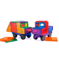 TileTek Magnetic Tile Car Building Set, 28 Pieces, Ages 3+