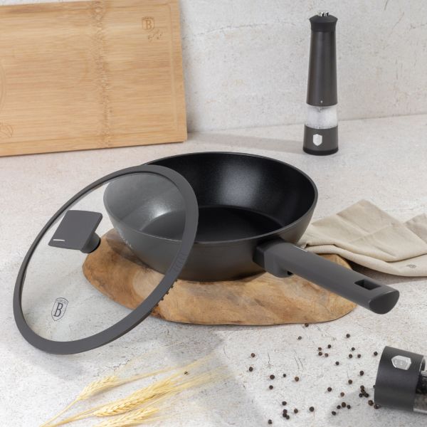 Berlinger Haus 24cm Deep Frying Pan with Lid – Anthracite